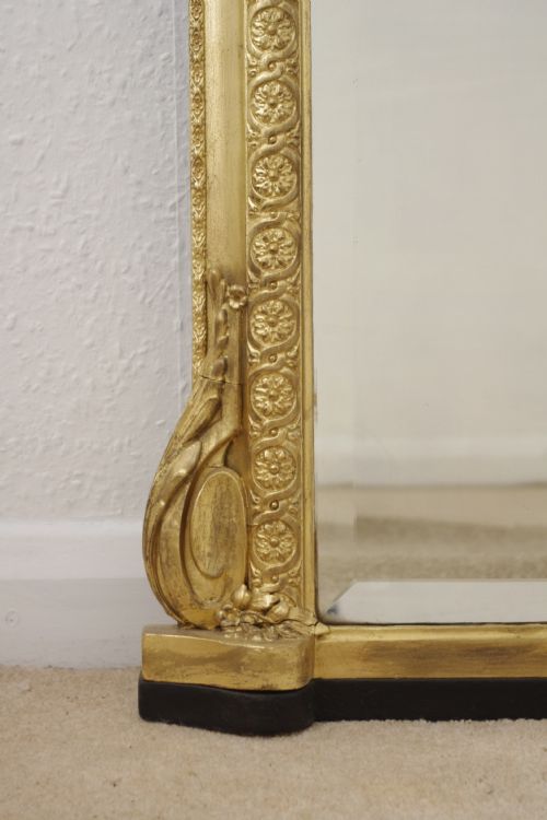 VERY LARGE VICTORIAN GILT OVERMANTLE MIRROR - ADDITIONAL PHOTO 4