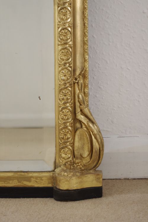VERY LARGE VICTORIAN GILT OVERMANTLE MIRROR - ADDITIONAL PHOTO 5