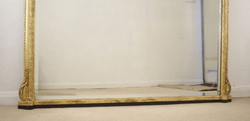 VERY LARGE VICTORIAN GILT OVERMANTLE MIRROR - ADDITIONAL PHOTO 6