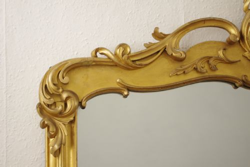 VICTORIAN GILT WOOD OVERMANTLE MIRROR - ADDITIONAL PHOTO 5