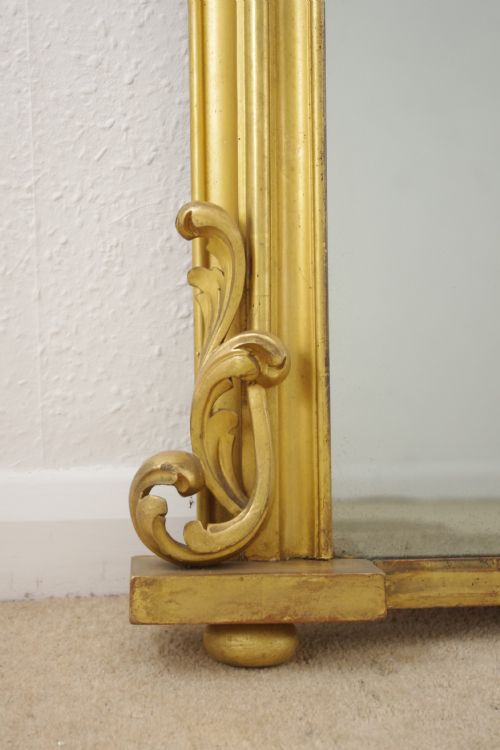 VICTORIAN GILT WOOD OVERMANTLE MIRROR - ADDITIONAL PHOTO 7