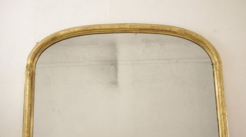 VICTORIAN GILT LARGE ARCH TOP OVERMANTLE MIRROR - ADDITIONAL PHOTO 1