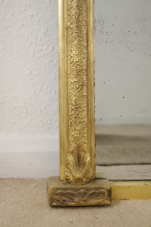 VICTORIAN GILT LARGE ARCH TOP OVERMANTLE MIRROR - ADDITIONAL PHOTO 5