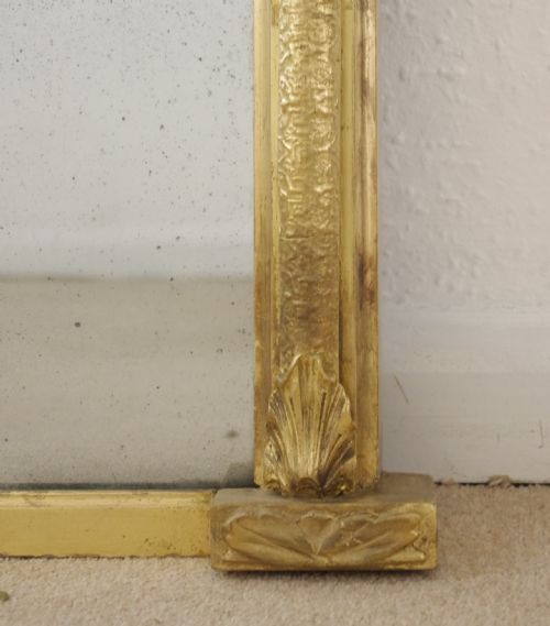 VICTORIAN GILT LARGE ARCH TOP OVERMANTLE MIRROR - ADDITIONAL PHOTO 6