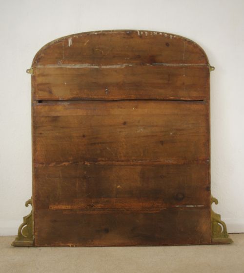 VICTORIAN GILT LARGE ARCH TOP OVERMANTLE MIRROR - ADDITIONAL PHOTO 7