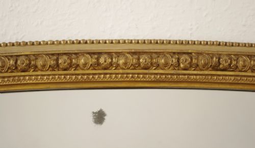 VICTORIAN GILT LARGE ARCH TOP OVERMANTEL MIRROR - ADDITIONAL PHOTO 5
