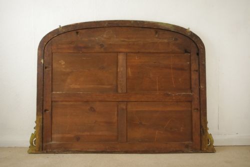 VICTORIAN GILT LARGE ARCH TOP OVERMANTEL MIRROR - ADDITIONAL PHOTO 9