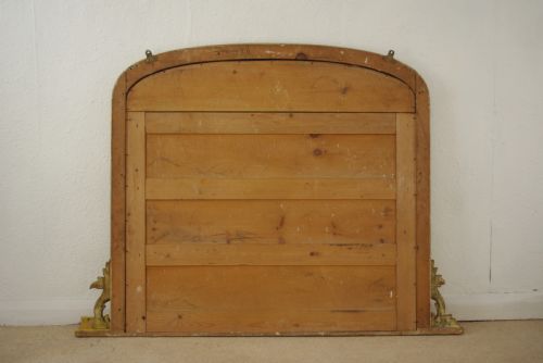 VICTORIAN GILT WOOD ARCH TOP OVERMANTLE MIRROR - ADDITIONAL PHOTO 8