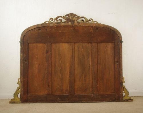 VICTORIAN GILT LARGE ARCH TOP OVERMANTLE MIRROR - ADDITIONAL PHOTO 8
