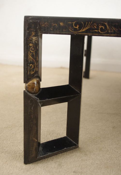 CHINESE BLACK LACQUER AND PARCELGILT LARGE LOW TABLECOFFEE TABLE - ADDITIONAL PHOTO 12