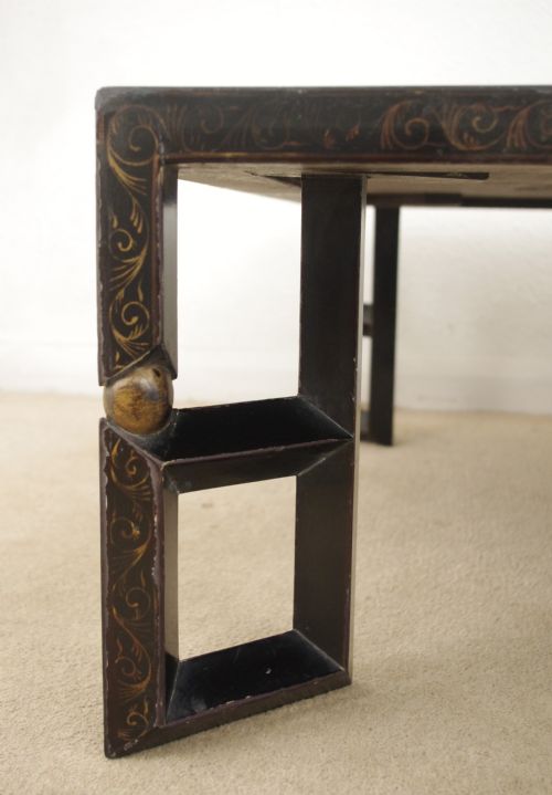 CHINESE BLACK LACQUER AND PARCELGILT LARGE LOW TABLECOFFEE TABLE - ADDITIONAL PHOTO 13