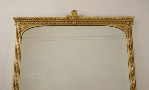 VICTORIAN GILT LARGE OVERMANTLE MIRROR - ADDITIONAL PHOTO 1