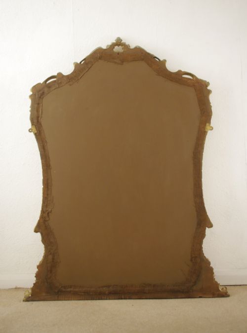 19TH CENTURY GILT WOOD LARGE OVERMANTLE MIRROR - ADDITIONAL PHOTO 7