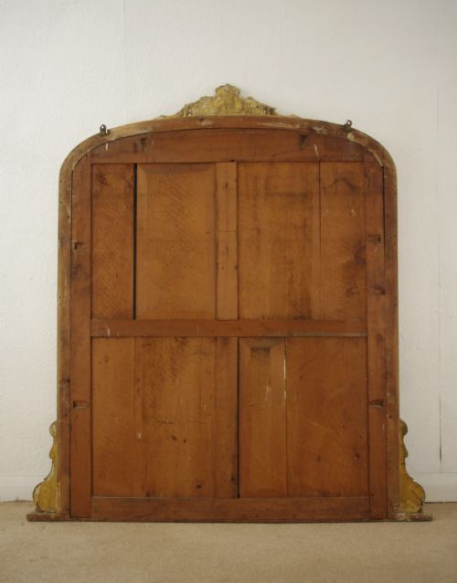 VICTORIAN GILT LARGE ARCH TOP OVERMANTLE MIRROR - ADDITIONAL PHOTO 8