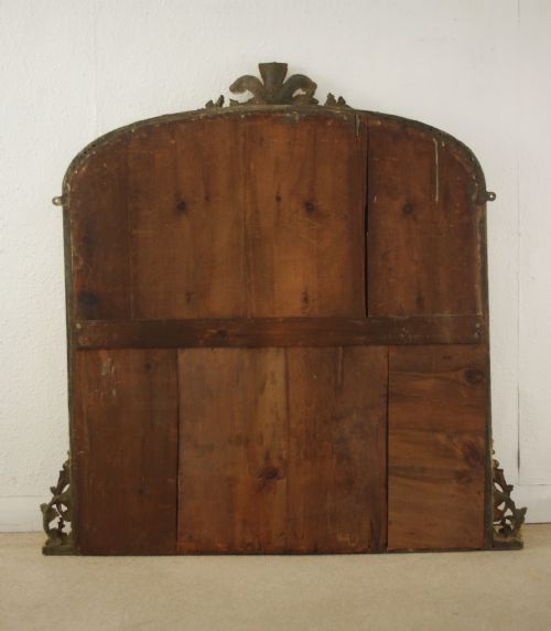 VICTORIAN GILT ARCH TOP OVERMANTLE MIRROR WITH PRINCE OF WALES' FEATHERS - ADDITIONAL PHOTO 8