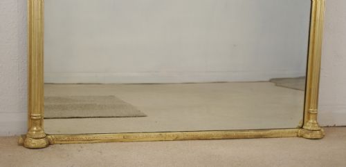 VICTORIAN GILT LARGE ARCH TOP OVERMANTLE MIRROR - ADDITIONAL PHOTO 10