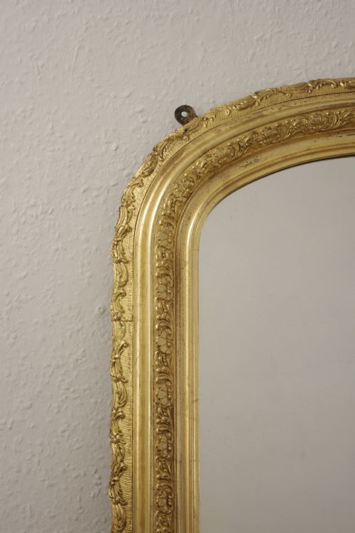 VICTORIAN GILT ARCH TOP OVERMANTLE MIRROR - ADDITIONAL PHOTO 2