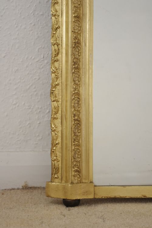 VICTORIAN GILT ARCH TOP OVERMANTLE MIRROR - ADDITIONAL PHOTO 4