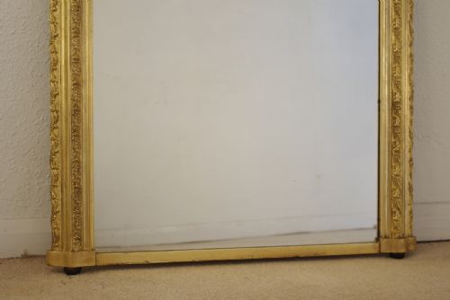 VICTORIAN GILT ARCH TOP OVERMANTLE MIRROR - ADDITIONAL PHOTO 6