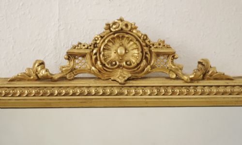VICTORIAN GILT LARGE OVERMANTLE MIRROR - ADDITIONAL PHOTO 2