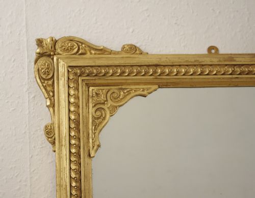 VICTORIAN GILT LARGE OVERMANTLE MIRROR - ADDITIONAL PHOTO 3