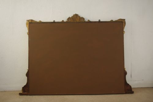 VICTORIAN GILT LARGE OVERMANTLE MIRROR - ADDITIONAL PHOTO 8