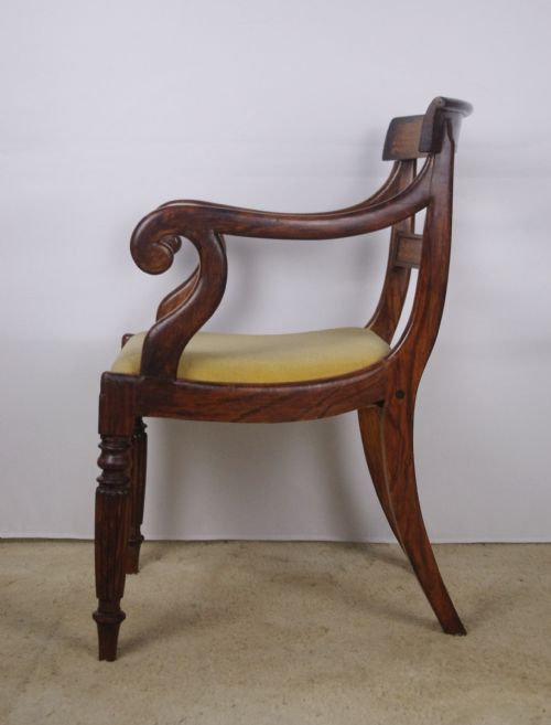 19TH CENTURY SIMULATED ROSEWOOD DESK CHAIR - ADDITIONAL PHOTO 3