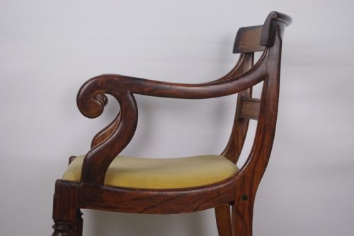19TH CENTURY SIMULATED ROSEWOOD DESK CHAIR - ADDITIONAL PHOTO 5