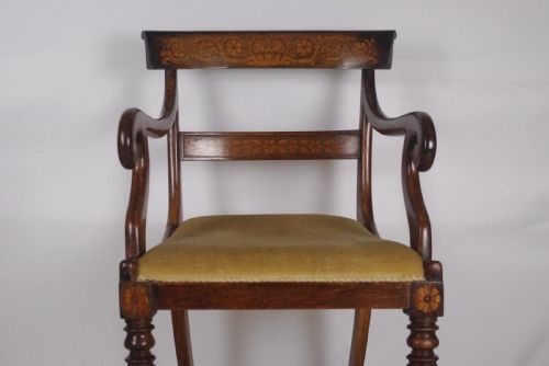 19TH CENTURY SIMULATED ROSEWOOD DESK CHAIR - ADDITIONAL PHOTO 7