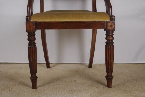 19TH CENTURY SIMULATED ROSEWOOD DESK CHAIR - ADDITIONAL PHOTO 8