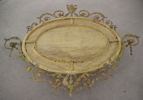 VICTORIAN GILT ADAM STYLE LARGE OVAL OVERMANTLE WALL MIRROR - ADDITIONAL PHOTO 13