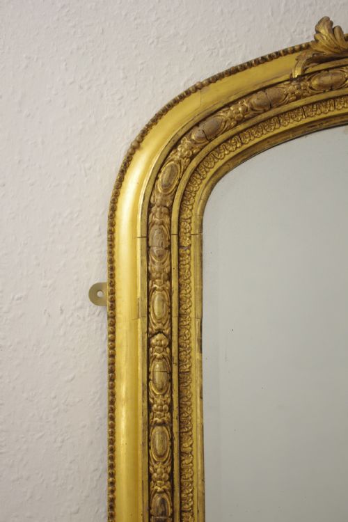 VICTORIAN GILT ARCH TOP OVERMANTLE MIRROR - ADDITIONAL PHOTO 3