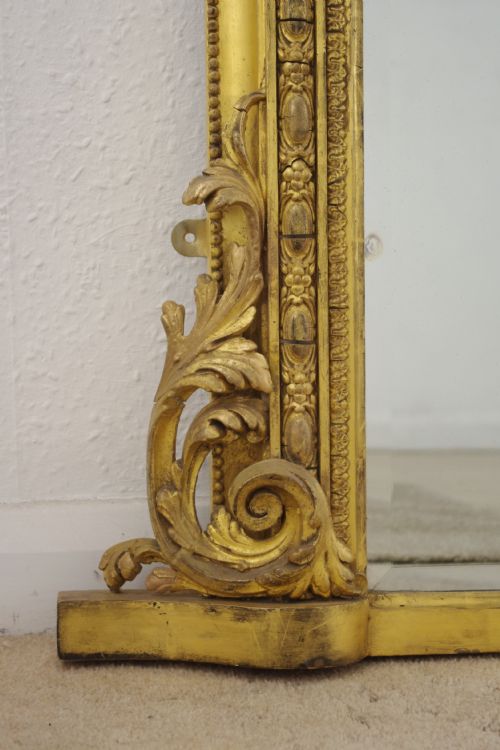 VICTORIAN GILT ARCH TOP OVERMANTLE MIRROR - ADDITIONAL PHOTO 5