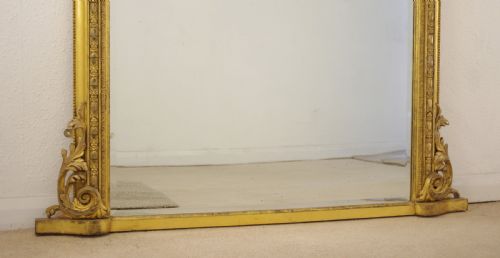 VICTORIAN GILT ARCH TOP OVERMANTLE MIRROR - ADDITIONAL PHOTO 7