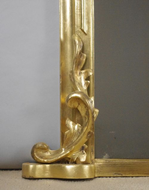 VICTORIAN GILT WOOD ARCH TOP OVERMANTLE MIRROR - ADDITIONAL PHOTO 5