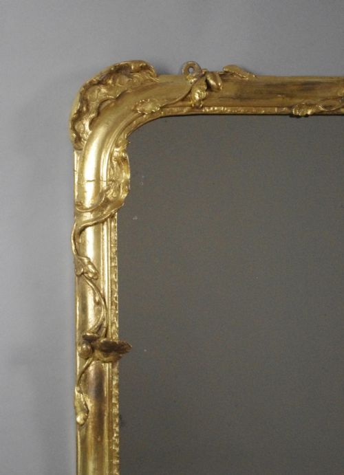 VICTORIAN GILT LARGE OVERMANTLE MIRROR - ADDITIONAL PHOTO 3