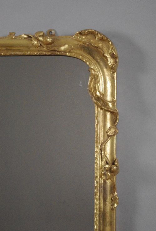 VICTORIAN GILT LARGE OVERMANTLE MIRROR - ADDITIONAL PHOTO 4