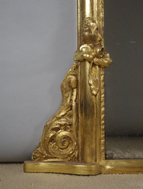 VICTORIAN GILT LARGE OVERMANTLE MIRROR - ADDITIONAL PHOTO 6