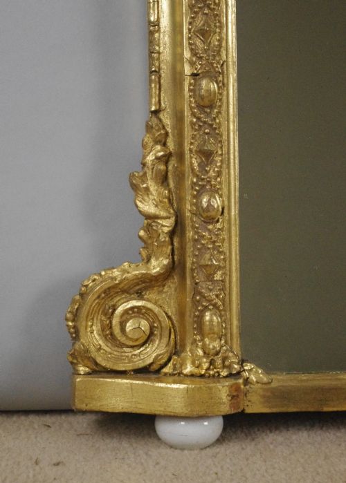 VICTORIAN GILT ARCH TOP OVERMANTLE MIRROR - ADDITIONAL PHOTO 7