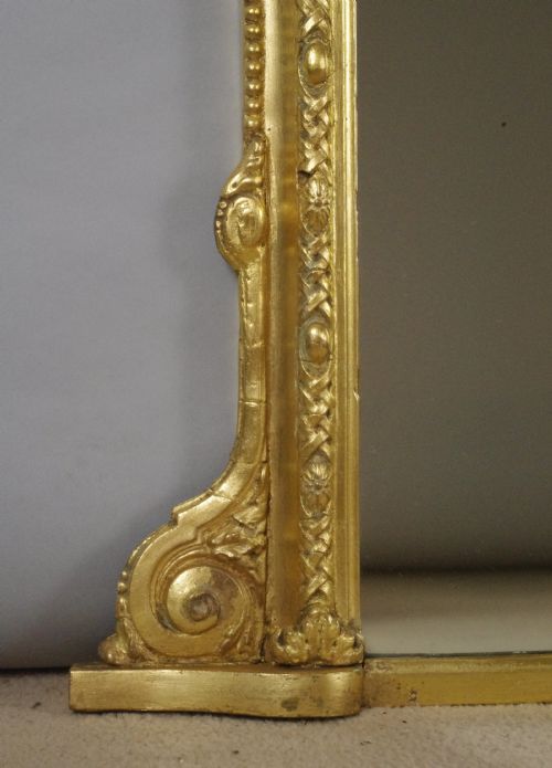 VICTORIAN GILT OVERMANTLE MIRROR - ADDITIONAL PHOTO 4