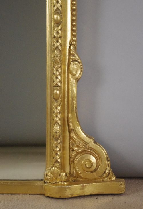 VICTORIAN GILT OVERMANTLE MIRROR - ADDITIONAL PHOTO 5