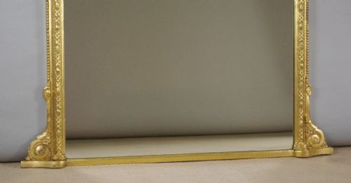 VICTORIAN GILT OVERMANTLE MIRROR - ADDITIONAL PHOTO 6