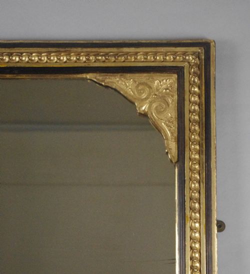 VICTORIAN EBONISED AND PARCELGILT LARGE OVERMANTLE MIRROR - ADDITIONAL PHOTO 5
