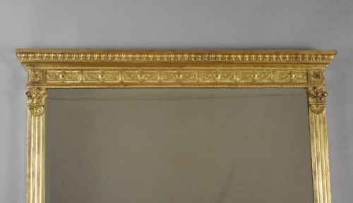 VICTORIAN GILT ADAM STYLE OVERMANTLE MIRROR - ADDITIONAL PHOTO 1