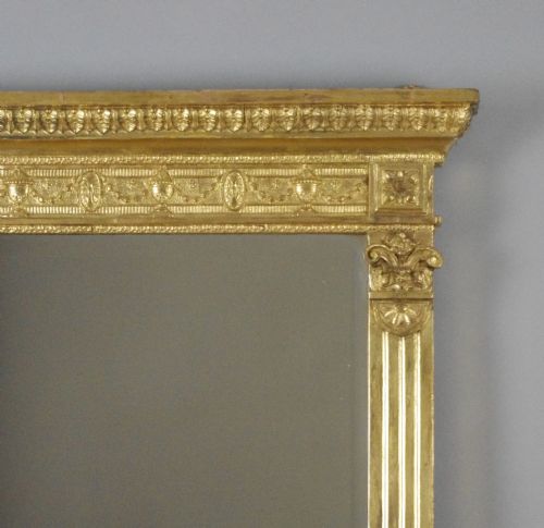 VICTORIAN GILT ADAM STYLE OVERMANTLE MIRROR - ADDITIONAL PHOTO 2