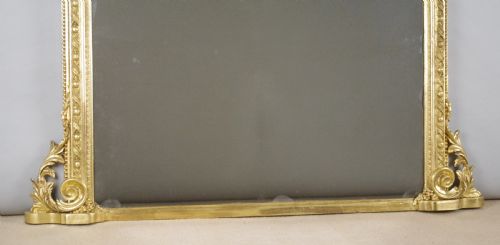 VICTORIAN GILT LARGE ARCH TOP OVERMANTLE MIRROR - ADDITIONAL PHOTO 6