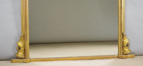 VICTORIAN GILT WOOD ARCH TOP OVERMANTLE MIRROR - ADDITIONAL PHOTO 6