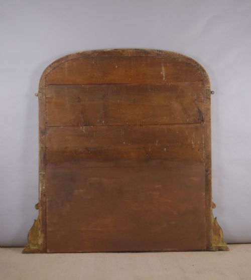 VICTORIAN GILT LARGE ARCH TOP OVERMANTLE MIRROR - ADDITIONAL PHOTO 7