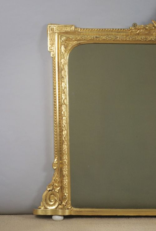 VICTORIAN GILT OVERMANTLE MIRROR - ADDITIONAL PHOTO 1