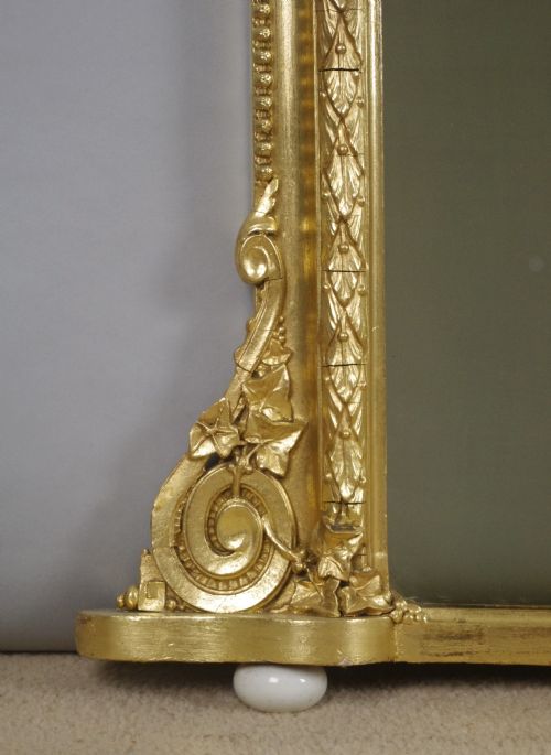 VICTORIAN GILT OVERMANTLE MIRROR - ADDITIONAL PHOTO 5